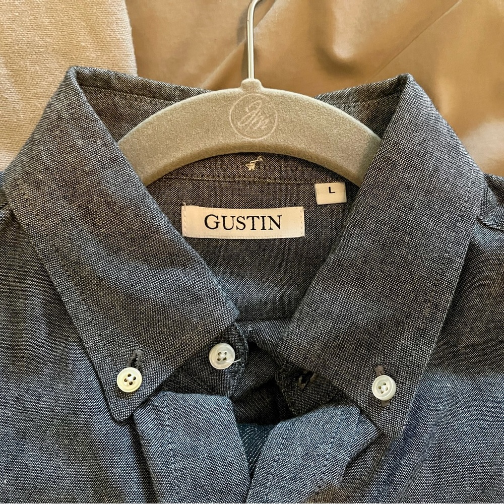 Gustin Grey Chambray shirt, large